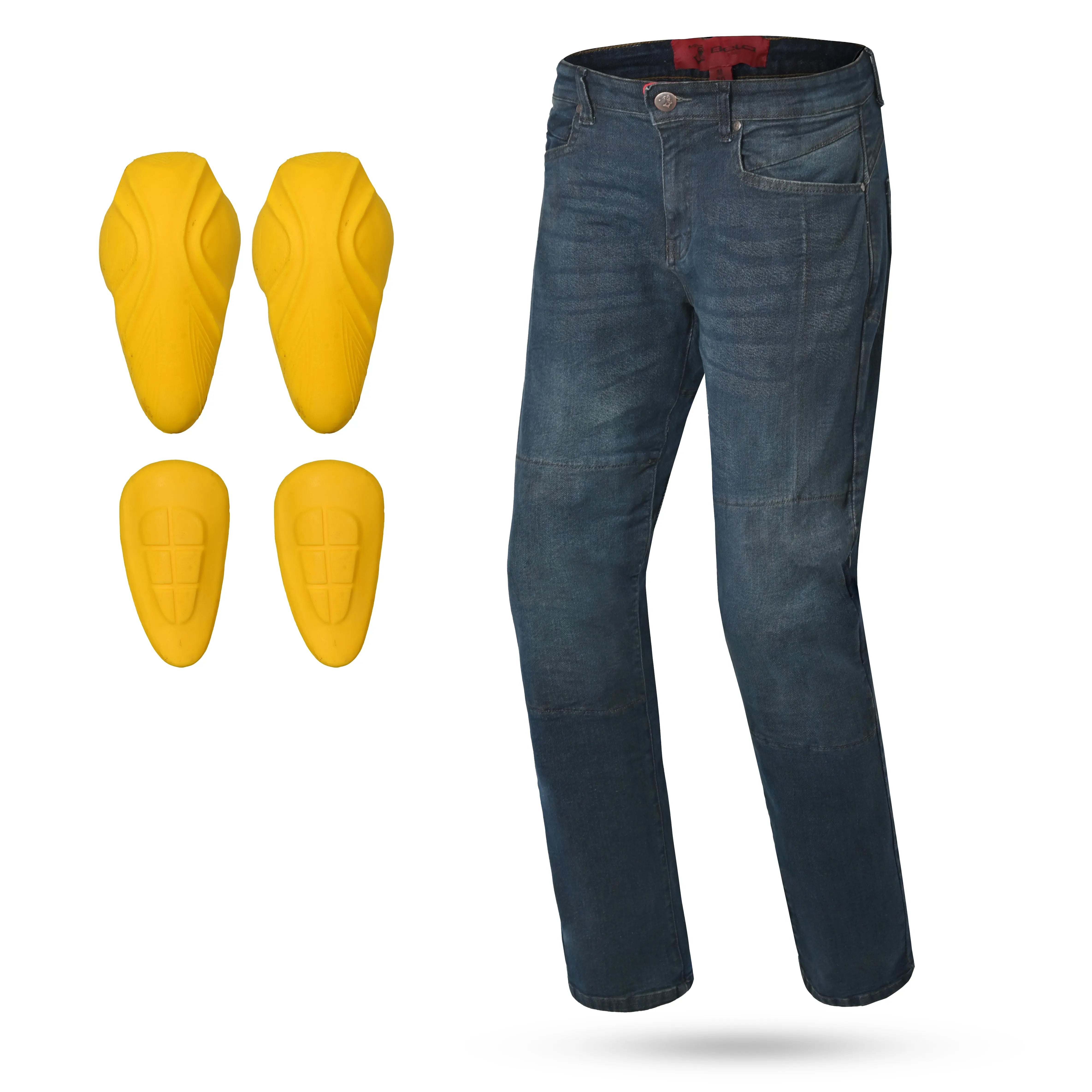 BELA - Pantalon Kevin 32L Dirty Azzurro