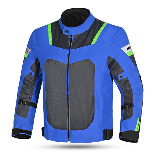R-Tech Spiral Mesh Summer Jacket Fabric Motorcycle Blue Grey Green – Yamoto.it