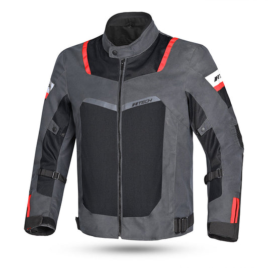 R-TECH SPIRAL MESH GIACCA MOTO IN TESSUTO UOMO NERO/ROSSO/ANTRACITE – Yamoto.it