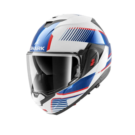 SHARK OXO SIEVE Moto Modulare Caschi  Bianco Cromo Blu