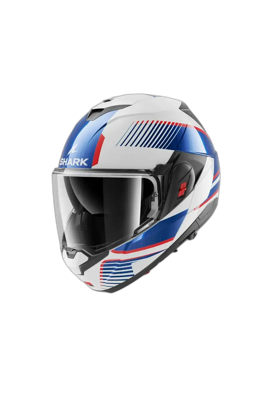 SHARK OXO SIEVE Moto Modulare Caschi Bianco Cromo Blu