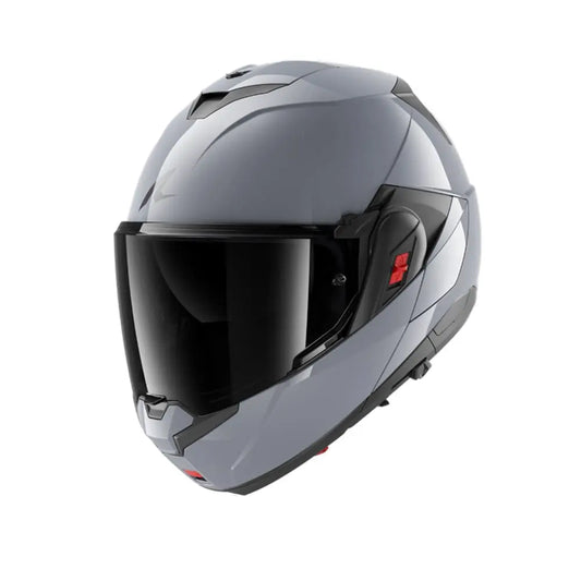 SHARK OXO DARK SHADOW Moto Modulare Caschi Argento Fucile