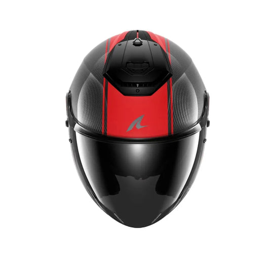 SHARK RS JET PELLE CARBON Moto Caschi Rosso Carbonio