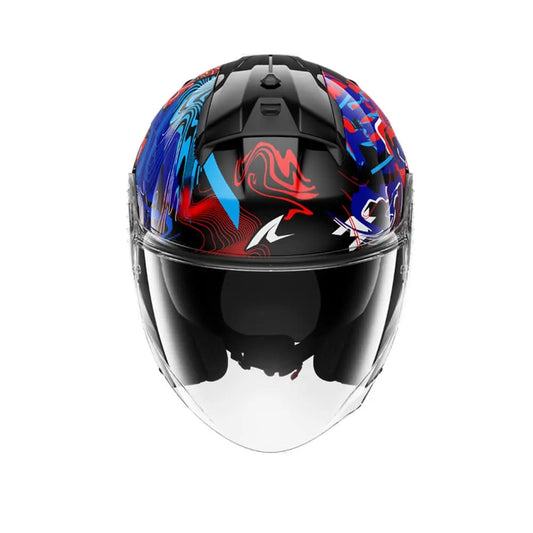 SHARK SKWAL PRANZ URBAN TOURING CASCHI JET NERO BLU ROSSO