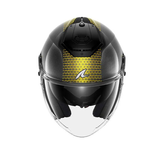 SHARK JET CARBON IKONIK Carbon Moto Jet Caschi Cromo Oro