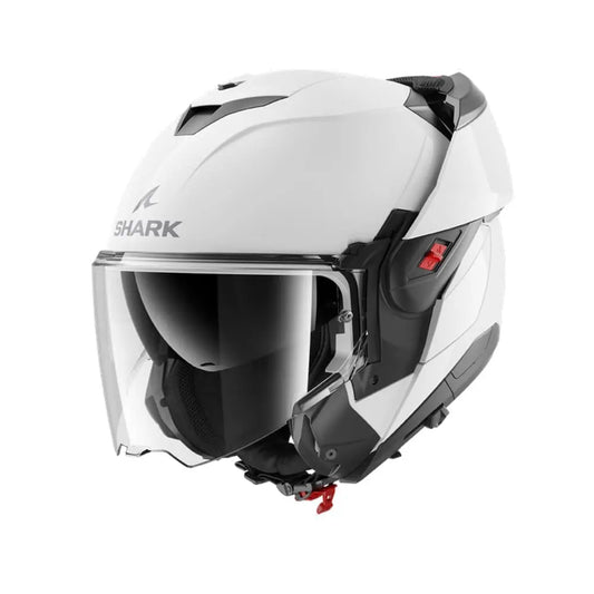 SHARK OXO BLANK Moto Flip Up Modulare Caschi Bianco Perla