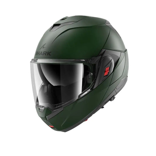 SHARK OXO BLANK Moto Modulare Flip Up Caschi Verde Scuro