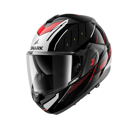 SHARK OXO RYDGER Modulare Flip Up Caschi Nero Argento Rosso