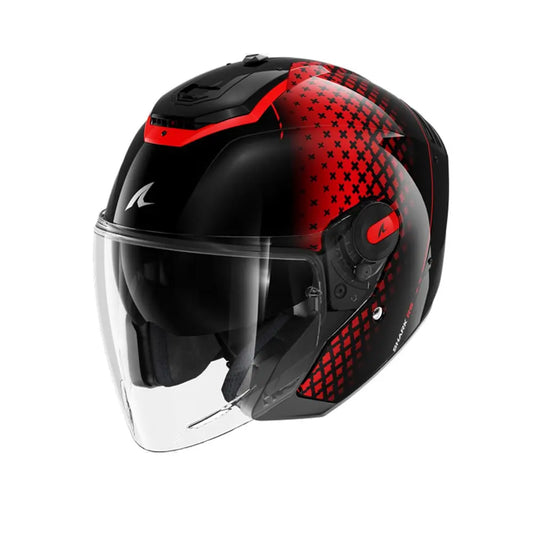 SHARK RS Jet Stride Moto Caschi Nero Antracite Rosso