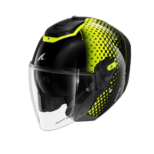 SHARK RS Moto Jet Caschi Nero Giallo Argento