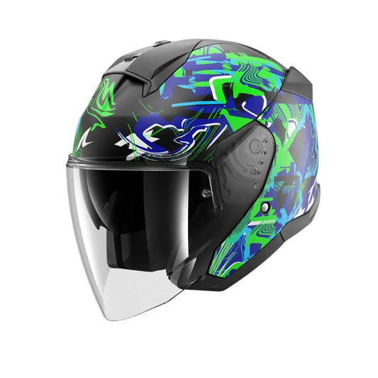 SHARK SKWAL PRANZ URBAN CASCHI JET NERO VERDE BLU