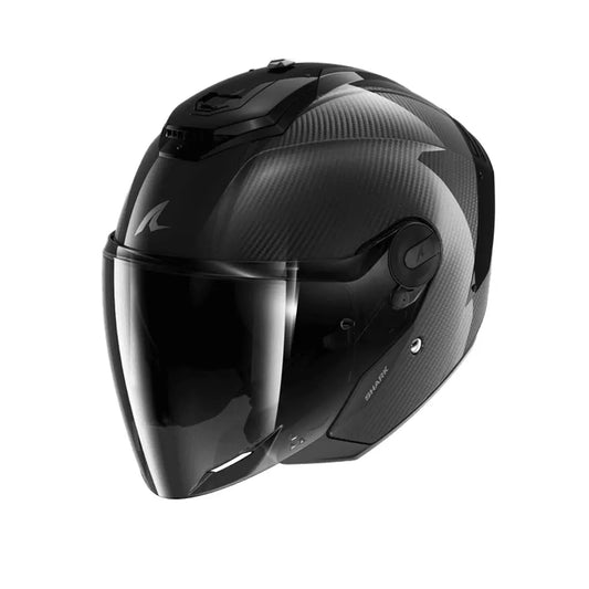 SHARK RS JET CARBON Moto Aperto Caschi Carbono Nero