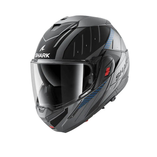 SHARK OXO RYDGER Modulare Caschi Blu Antracite Nero Opaco