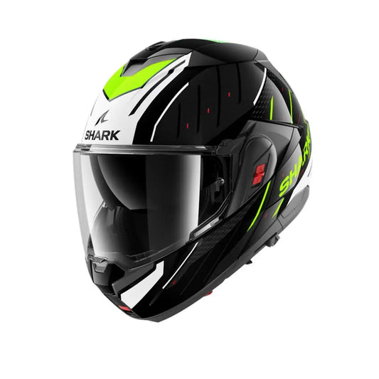 SHARK OXO RYDGER Modulare Flip-Up Caschi Nero Bianco Giallo