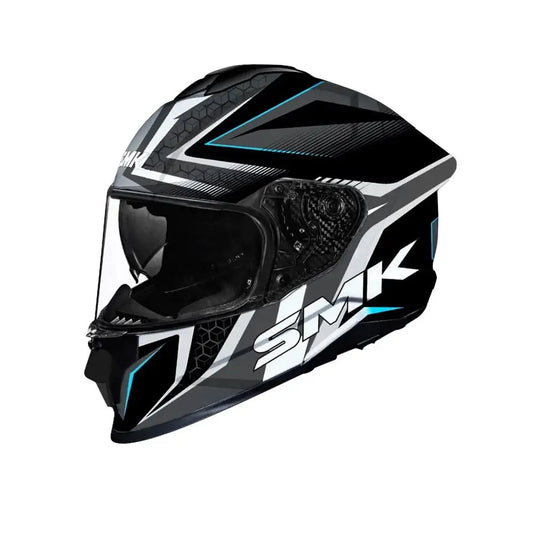 SMK TITAN SLICK GL265 SPORTIVO Moto Integrale Caschi Nero Grigio Bianco – Yamoto.it