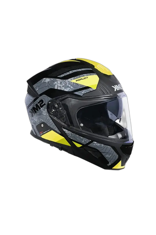 SMK GULLWING MA264 Moto Modulare Caschi Nero Grigio Giallo