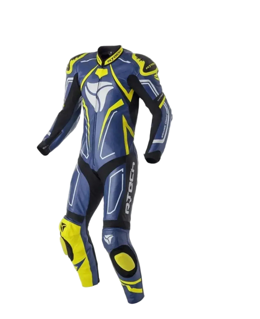 R-Tech Rising Star Kangaroo Mix Tuta Moto Intera Blu/Giallo Uomo