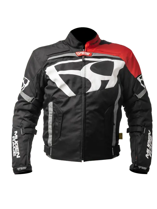 MUGENRACE AGGRESSORE-T Moto Tessile Giacca Nero Rosso