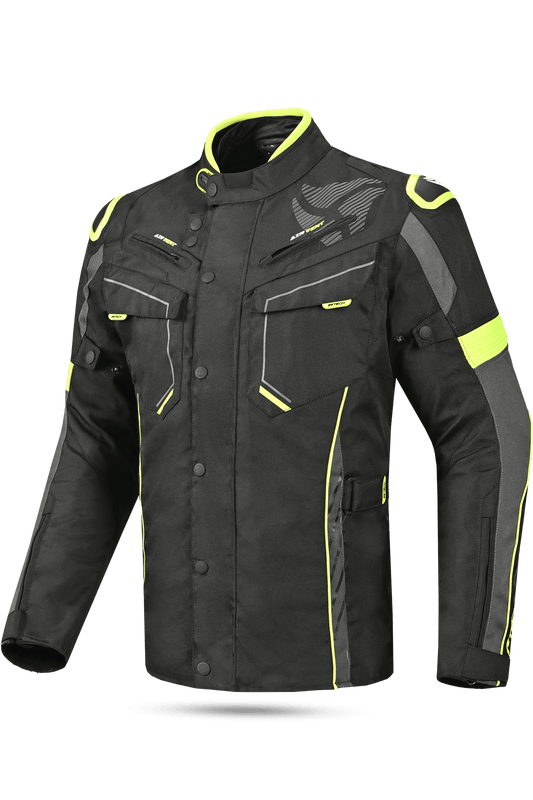 R-Tech Knight Rider Long Tre strati - Nero/Antracita/Giallo Flu