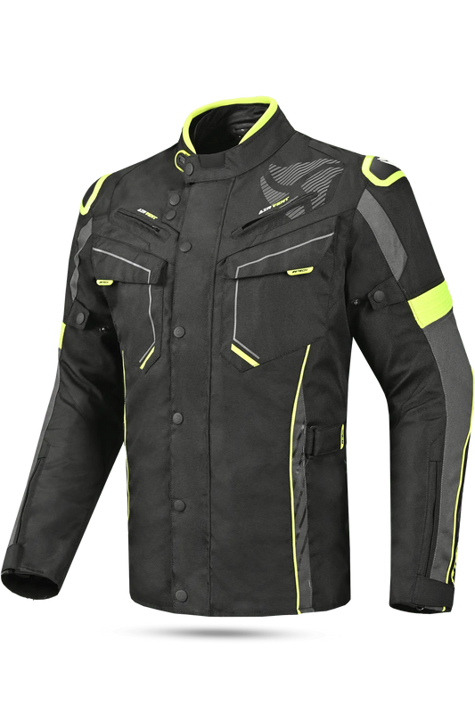 R-Tech Knight Rider Long Tre strati - Nero/Antracita/Giallo Flu