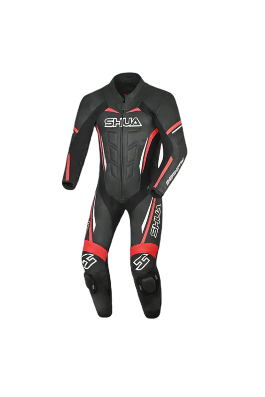 Shua Infinity Nero Rosso1PC Tute da Moto Pelle Uomo