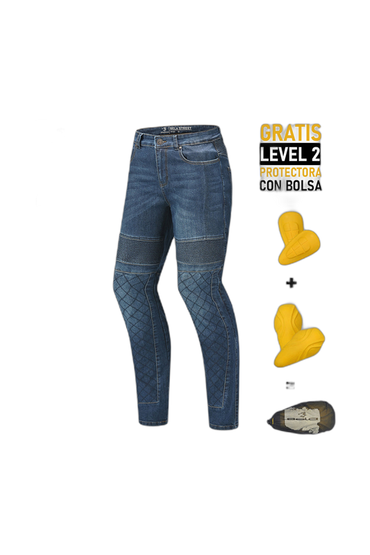 BELA STREET LADY PANTALONI DA DONNA OMOLOGATI CE JEANS BLU