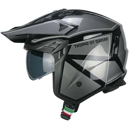 CGM 155S Rush Race Casco Jet da Motociclista Nero Grafite - Yamoto.it