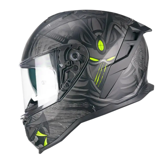 CGM 363S SHOT NIPPO Integrale Moto Caschi Nero Fluo Amarillo Mate