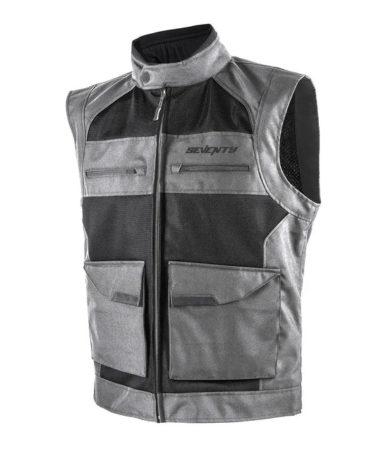 SEVENTY SCIROCCO SD-S3 Chaleco De Motociclismo De Verano Para Hombre Gris
