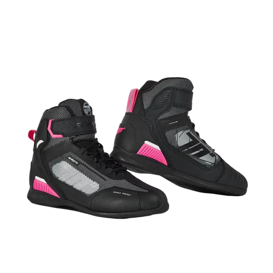 Seventy Degrees SD-BR2 Veloce Pro Stivali da Moto Turismo Nero/Rosa