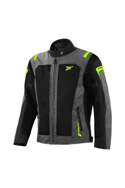 SEVENTY SD-JT66 SAHARA Men Chaqueta De Moto Gris/Amarillo Fluorescente