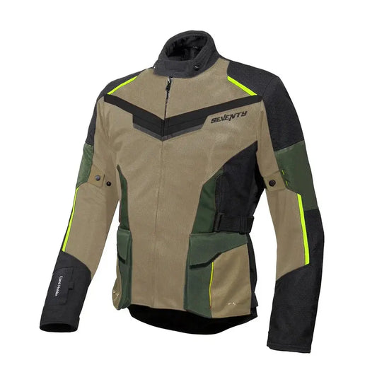 Seventy SD-Jt70 Chaqueta Atacama Para Hombre Arena/Verde/Amarillo Fluorescente