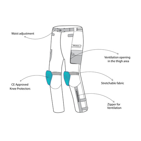 Bela Crossroad Extreme WP Pantaloni in tessuto impermeabile Ghiaccio/Nero/Giallo Fluor