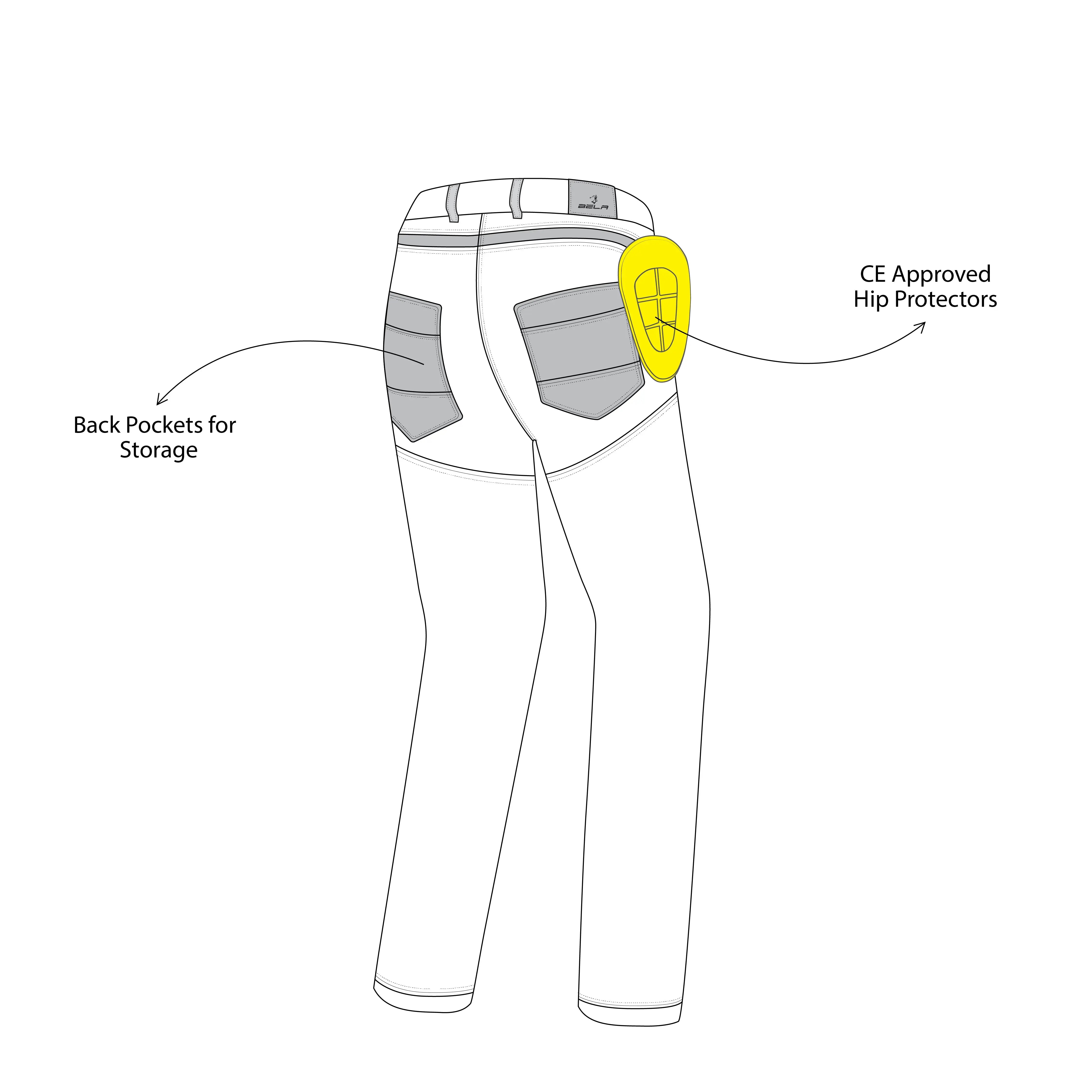 Bela Kevin (MXD-403) Jeans Moto per Uomo - Blu description 1