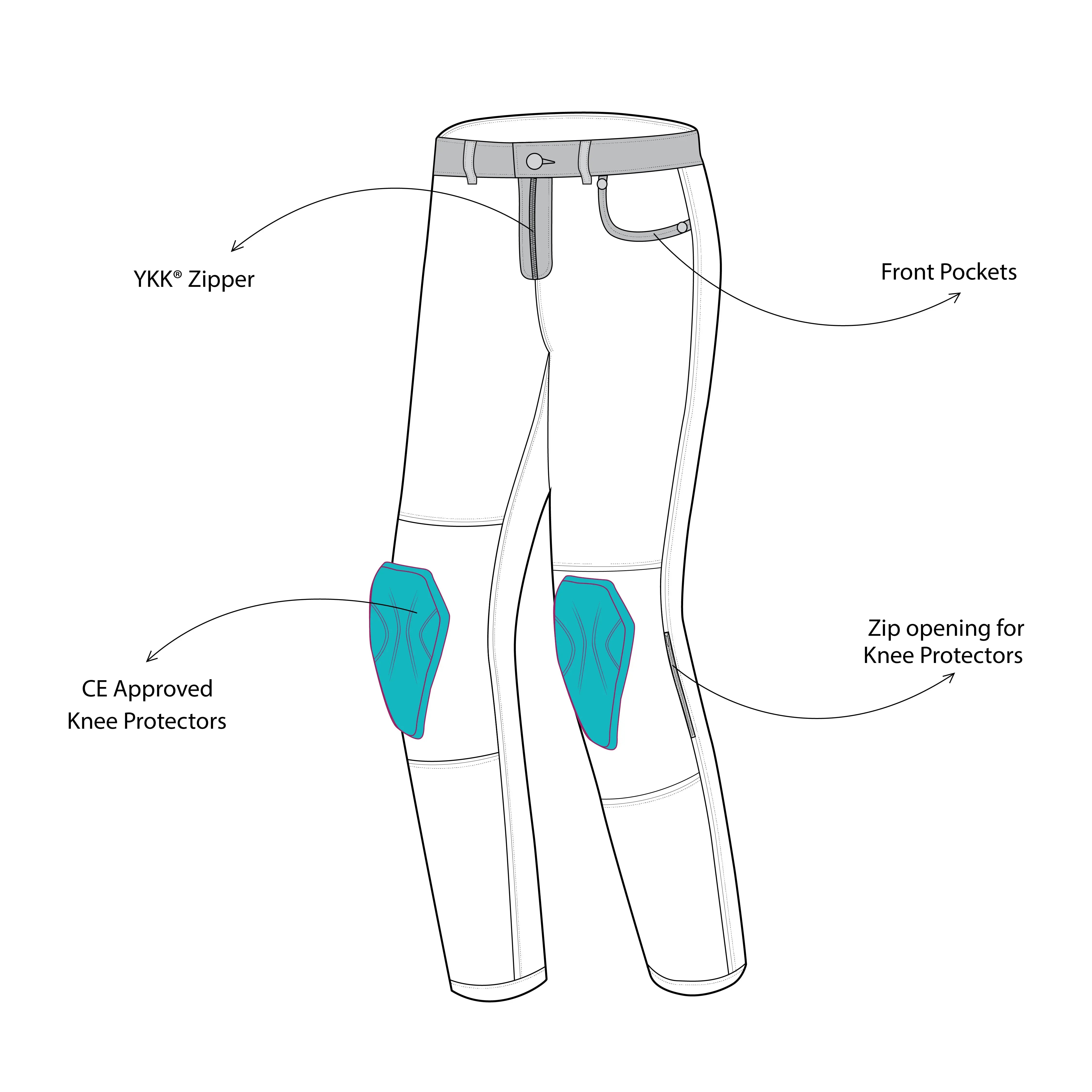Bela Kevin (MXD-403) Jeans Moto per Uomo - Blu description 2