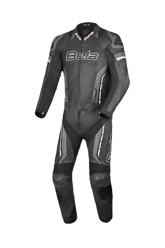 BELA - tuta 2 PC ROCKET cangaroo mix. NEGRO/ANTRACITA