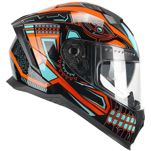 CGM - 311M BLAST MAYA integrale Caschi Nero Arancione Azzurro