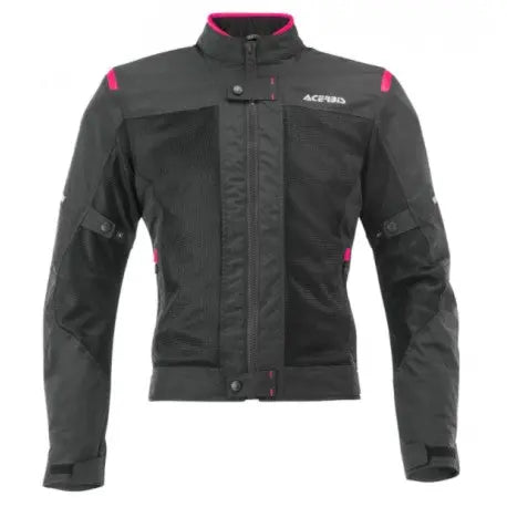 ACERBIS RAMSEY VENTED 2.0 CE GIACCA MOTO DONNA NERA ROSA