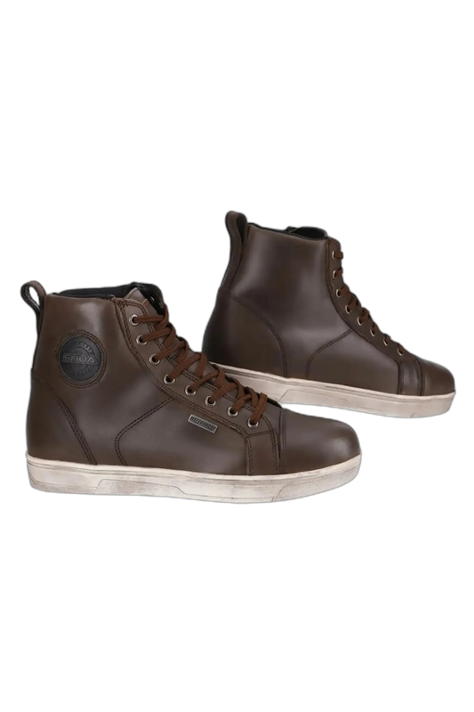 SHUA STREET STIVALI MOTO IMPERMEABILI PELLE MARRONE – Yamoto.it