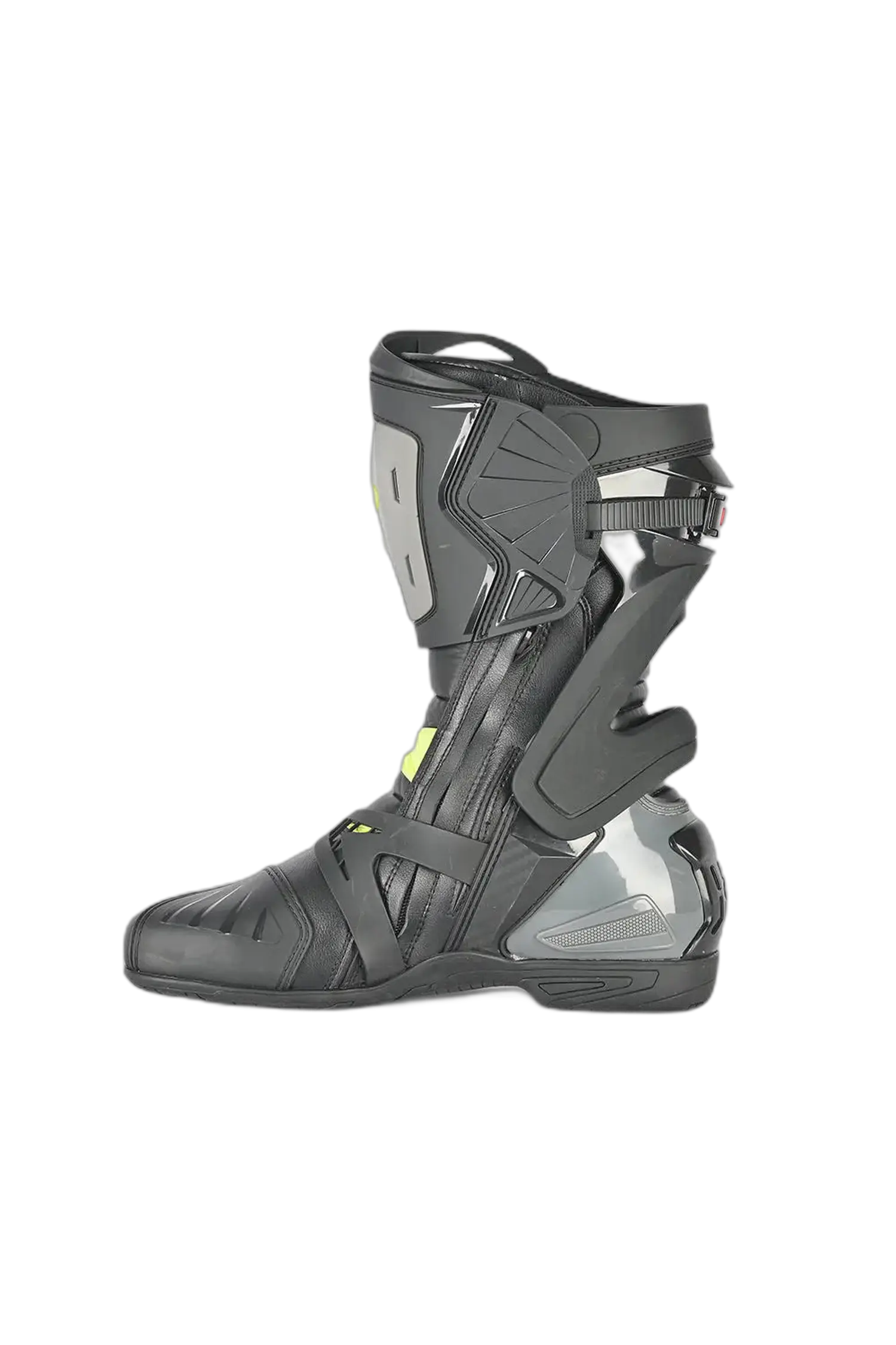 Bela Race Pro Stivali Da Corsa Moto Nero/Grigio/giallo