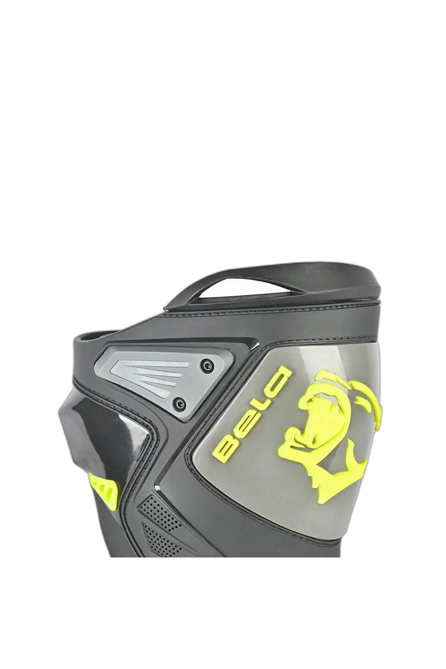Bela Race Pro Stivali Da Corsa Moto Nero/Grigio/giallo