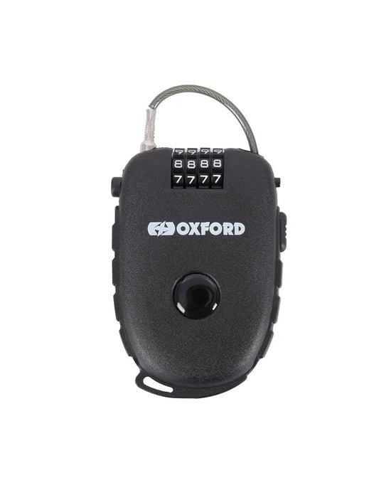 OXFORD - Lucchetto con cavo a combinazione retrattile 75 cm Nero – Yamoto.it