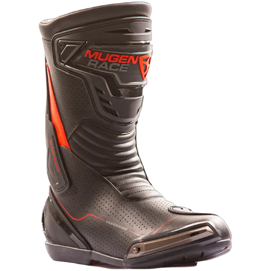 MUGENRACE BOT-MNR-2393 Bici Sportiva Velocità Stivali Nero Rosso