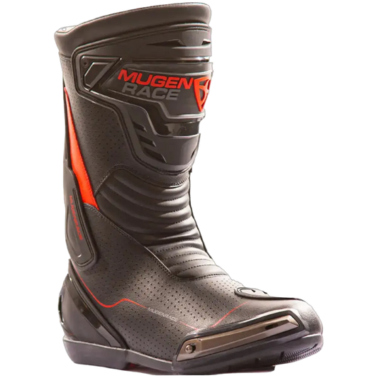 MUGENRACE BOT-MNR-2393 Bici Sportiva Velocità Stivali Nero Rosso