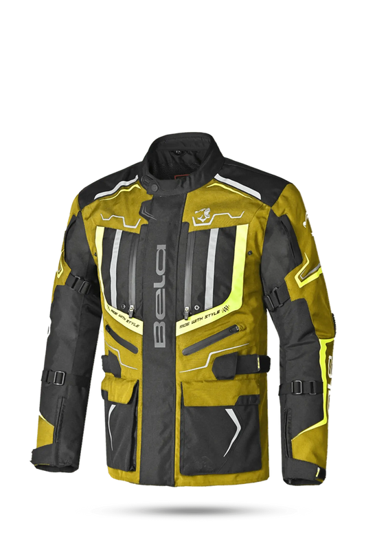 Bela Watson Giacca Touring Nera/Marrone/Giallo/Bianco