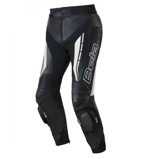 Bela Rocket Nero Bianco Donna Pantalone (Pelle Di Canguro Mix) front