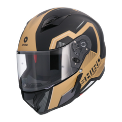 SHIRO HUNTER SH-890 MANDO MOTO INTEGRALI CASCHI NEGRO OPACO NERO ORO 