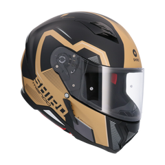 SHIRO HUNTER SH-890 MANDO MOTO INTEGRALI CASCHI NEGRO OPACO NERO ORO 