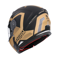 SHIRO HUNTER SH-890 MANDO MOTO INTEGRALI CASCHI NEGRO OPACO NERO ORO 