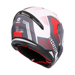 SHIRO CASCO HUNTER SH-890 MANDO BLANCO MATE_ROJO 
